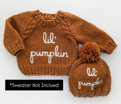 lil' pumpkin Hand Knit Beanie Hat