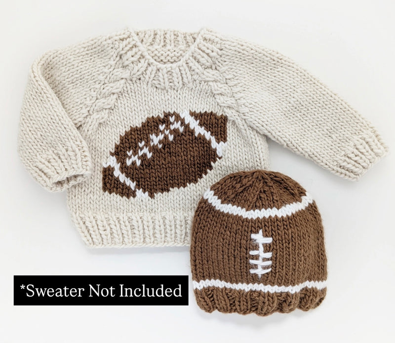Game Day Football Hand Knit Beanie