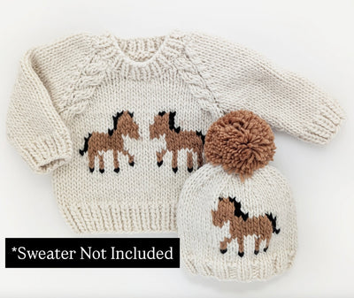 Pony Hand Knit Beanie