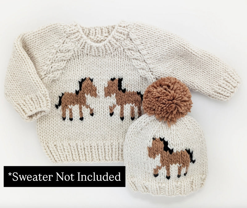 Pony Hand Knit Beanie