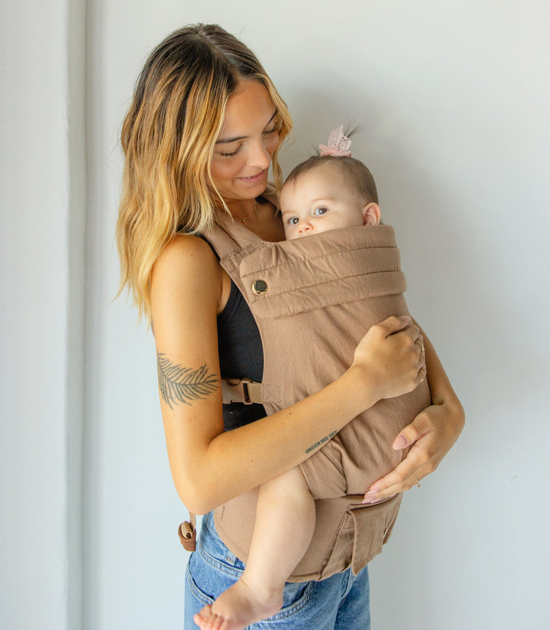 Monroe x Coco Desert - Cotton Linen Premium Baby Carrier (7-35 lbs)