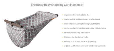 Baby Shopping Cart Hammock - Buffalo Check - Little BaeBae