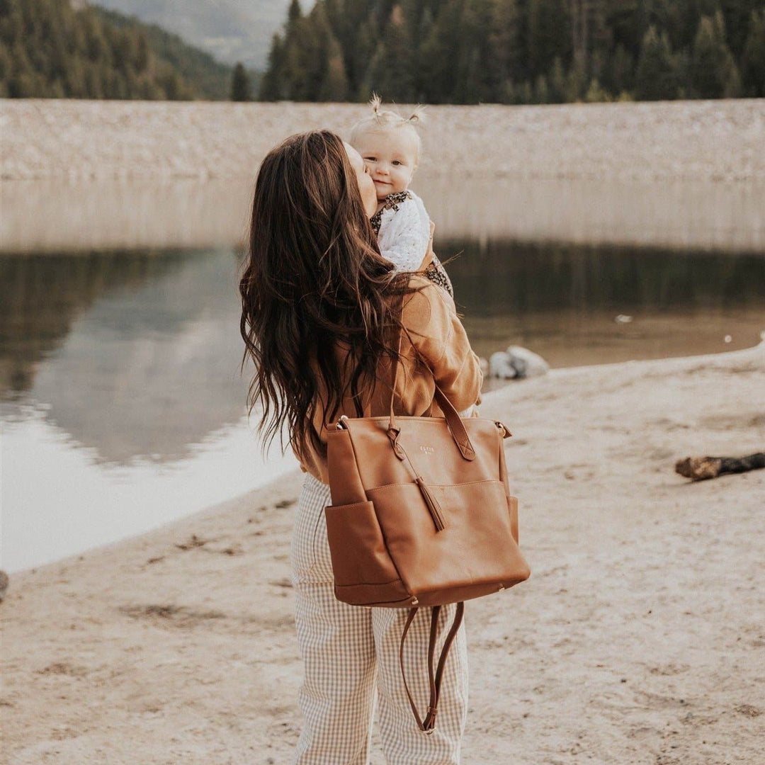 The Aberdeen Ultimate Mom Bag + Diaper Bag + Work Bag - Saddle