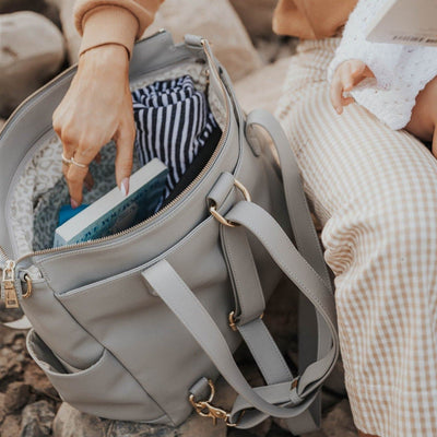 The Aberdeen - Stone (Ultimate Mom Bag) - Little BaeBae