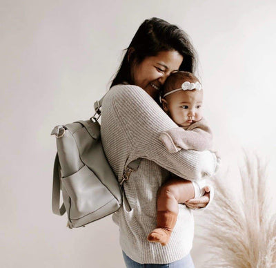 The Aberdeen - Stone (Ultimate Mom Bag) - Little BaeBae