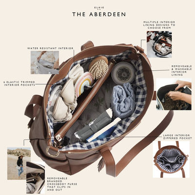 NEW! The Aberdeen - Taupe (Ultimate Mom Bag) - Little BaeBae