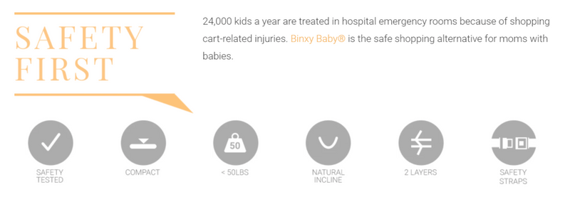 Baby Shopping Cart Hammock - Triangles - Little BaeBae