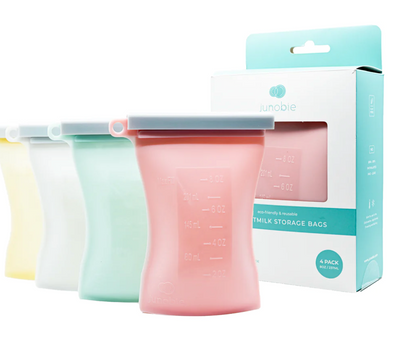 Junobie Reusable Silicone Milk Storage Bags - 4 PACK - Little BaeBae