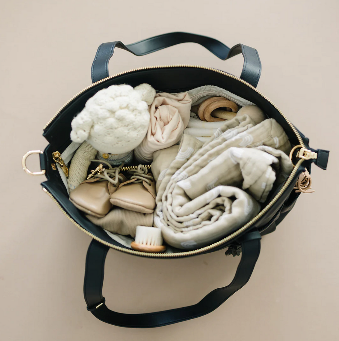 The Aberdeen Ultimate Mom Bag + Diaper Bag + Work Bag - Ebony