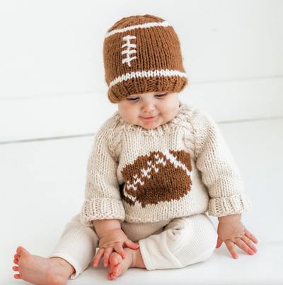 Game Day Football Hand Knit Beanie