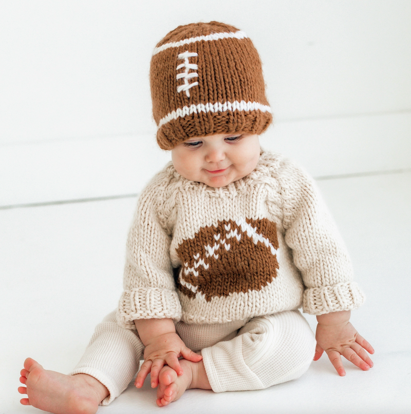 Game Day Football Hand Knit Beanie