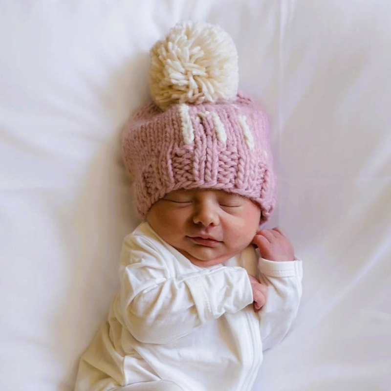 hi. Rosy Hand Knit Beanie