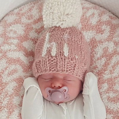 hi. Rosy Hand Knit Beanie