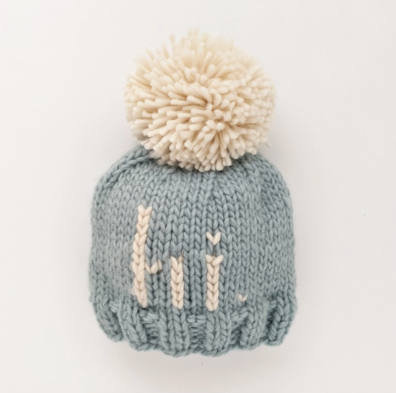 hi. Surf Blue Hand Knit Beanie