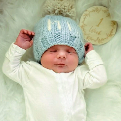 hi. Surf Blue Hand Knit Beanie