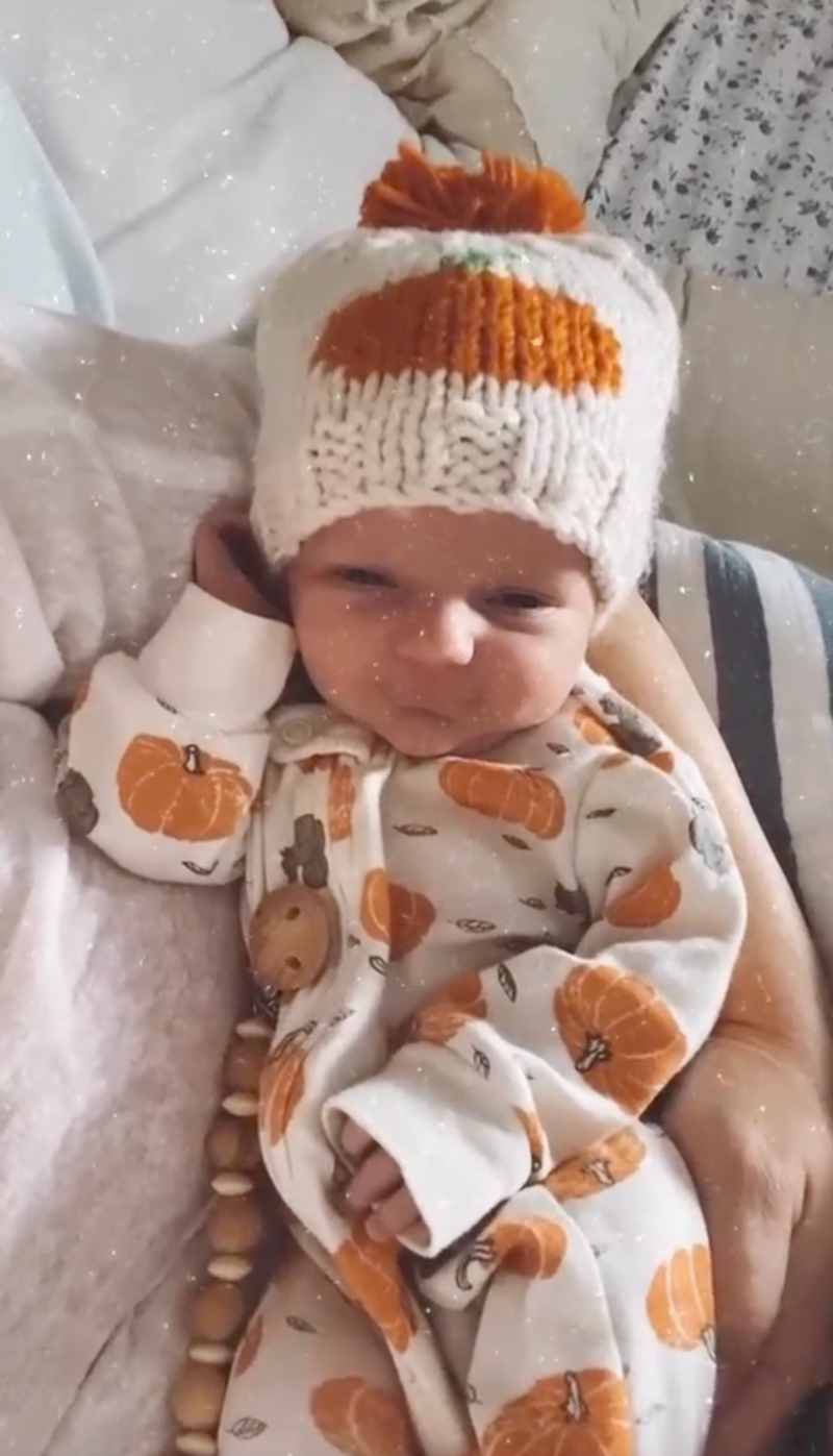 Pumpkin Hand Knit Beanie