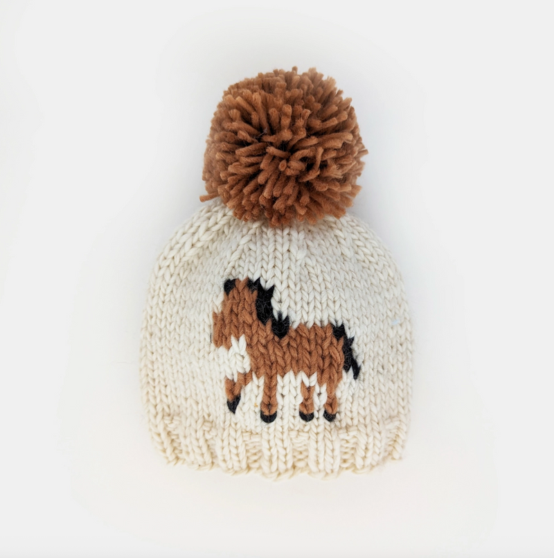 Pony Hand Knit Beanie