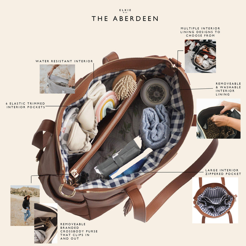 The Aberdeen - Ebony (Ultimate Mom Bag) - Little BaeBae