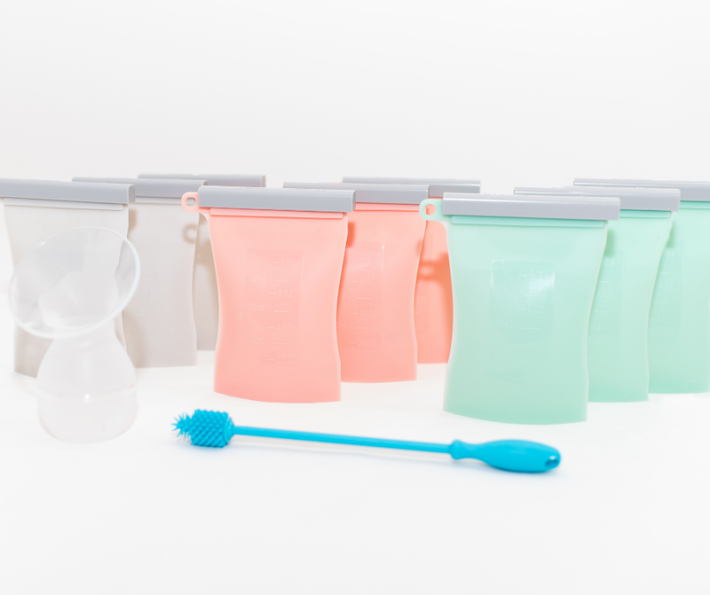 Junobie Reusable Silicone Breastmilk Storage Bags - Starter Kit - Little BaeBae